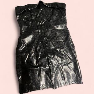 Fashion Nova Black Strapless Dress